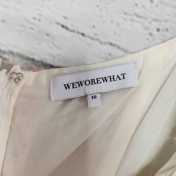 We Wore What Rosewood Cap Sleeve A-line Gown Midi Dress Multicolor Size 10 - Picture 13 of 16